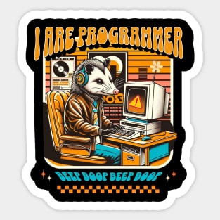 I Are Programmer Opposum Sticker